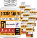Nubest Tohtori Taller Lapset monivitamiinit, Multimineral, Kalsium purutabletteja, kalsium täydentää lapsille ikä 2-9 - Rypäleen maku - auttaa lapsia Terve - 12 Pack