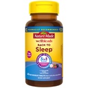 Luonto teki wellblends takaisin uneen, pienempi annos melatoniini 1 mg, L theaniini 100 mg ja GABA 100 mg, unilisä, 40 nopeasti liuotettavaa tablettia