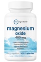 Magnesiumoksidi 400 mg, 500 kapselia ... Elementti Max-konsentraatiolle... tukee rauhoittavaa, lihasten ja hermojen terveyttä...