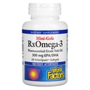 Natural Factors - Rx Omega-3 Factors Mini-Gels, EPA 350mg, DHA 140mg, Tukee sydän- ja verisuoniterveys, 60 pehmeää geeliä