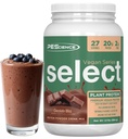PEScience Select Vegan Protein Powder, Plant Based Protein Powder, Amazing Taste, Smooth Texture, Herne ja Brown Rice Blend, Dairy Free, Laktoositon, Gluteeniton - suklaa Bliss, 27 Tarjoilut