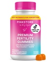 Vaaleanpunainen Stork hedelmällisyys Gummies for Women ... Ananas Mango Flavor, Conception Support with Myo-Inositol, CoQ10, Folate, Sinkki, D-vitamiini, B6, B12 ...