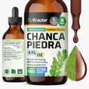 BIO KRAUTER Chanca Piedra Tincture - Natural Munuaisten terveyden tuki neste - Chanca Piedra Stone Breaker & Sappirakon Cleanse Formula - Vegaani, alkoholiton ja sokeriton tippa - 4 oz