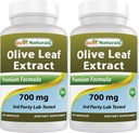Best Naturals 2 pakkaus Olive Leaf Extract 700mg 90 kapselia (yhteensä 180 kapselia)