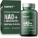 NAD+-lisä, NAD+&Resveratrol Supplement for Max Absorptio tuki soluihin energia, ikääntyminen puolustus, 120 Softgels