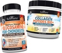 BioSchwartz Glukosamiini Chondroitin MSM + Collagen Peptides Powder - Terve luu & Joint Support - Edistää joustavuutta ja tukee Cartilage