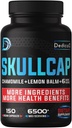 9in1 Skullcap Herb Supplement 5 kk for Health Sleep, Mood & Immuuni - 6500mg Tiivistetty kamomilla, sitruunan balsami, intohimo kukka, Ashwagandha & enemmän, ei-GMO, Gluteenittomat, 150 Vegaanikapselit
