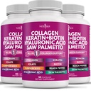 UUDET AGE Collagen pillerit Biotin Keratin Saw Palmetto Hyaluronic Acid - E-vitamiini Foolihappo kurpitsa siemen MSM- 270