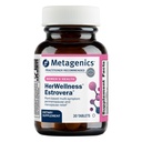 Metageenit HerWellness Estrovera - Kaikki luonnolliset, Hormonittomat perimenopaussit & menopaussit Tuki - Hot Flashs, Menopause Relief, Yöhiet - Gluteeniton - Kasvisruoka - Ei-GMO - 30 tablettia