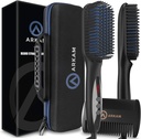 Arkam Parran suoristaja miehille - Premium Lämmitetty parta Harja Kit w / Anti-Scald Ominaisuus, Dual Action Hiukset Comb ja Hard Shell Travel Case Keskipitkät parrat - puku ja grooming lahjat miehille
