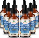 2000MG Liposomal Glutatione Liquid, 98% Imeytyminen, aktiivinen muoto L-glutatione lisäravinteet, vegaaninen Friendly, Tehokas antioksidantti Complex immuunijärjestelmä, ikääntyvä puolustus, Detox, 16 FL.OZ