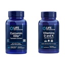 Life Extension Curcumin Elite Turmeric Extract, Edistää terveen tulehdusreaktion & D- ja K-vitamiinin, D3-vitamiinin, K1-vitamiinin ja K2-vitamiinin kanssa