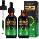 Mullein Drops, Mullein Leaf Extract, Organic Mullein Leaf Tincture Herbal Supplement, No Additives Mullein Extract Drops 2 fl Oz, 2 pakkausta