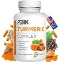Kurkumaiini, jossa on mustapippuria & Ashwagandha - korkea imeytyminen Ultra potentin kilpikonnan lisäravinteet 95% Curcuminoidit, BioPerine & Ashwagandha - kurkumalliset kapselit Joint Support 120 kapselia