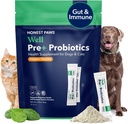 Rehelliset Tassut Probiootit koirille - koiran digestio Gut Health Probiootti jauhe prebiootti Valmistettu Yhdysvalloissa, digestiivinen ja immuuni tuki - digestiivinen Enzymes kanssa kurpitsa Flavor (30 tikkua)
