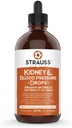 Strauss Munuaisten ja veren paine Drops - Säätelee Verenpaine ja vähentää veden säilyvyys Paksut & Laskettu Arteries - 1 pullo