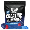 TASTY GANS Creatiini Gummies - 90g Creatiini Monohydraatti - harjoitus täydentää - Rakentaa Lihas & Boost vahvuus miehille & naisille - valmistettu USA - Ei GMO - Vegaani ystävällinen (suuri, sininen vadelma)