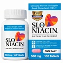 Slo-Niacin B3-vitamiini 500 Mg - hidas vapautuminen Niacin Heart Health, Energy Boost, Terve iho, terve verensokeritasot - 100 kapselia