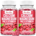 Kalsium Magnesiumsinkki Gummies kalium C-vitamiini, B6, D3, K2 - Kalsium naisille ja miehille - Kalsium Magnesiumsinkki Multivitamiini täydentää luut, lihakset, hampaat, rauhallinen, Mieliala - 2 pakkaus - 60 Ct
