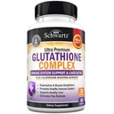 BioSchwartz Glutatione Supplement 500 mg - Maksa Detox kanssa Quercetin, C-vitamiini, Milk Thistle, Alpha Lipoic Acid - Immuno tuki pilleri - Tehostettu immuniteetin puolustus Health Formula - 60 kapselia