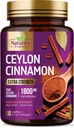 Ceylon Cinnamon Capsules 1800mg - Certified Organic Cinnamon, pullotettu USA, & Pure Extra Strength Ceylon Cinnamon Supplement, antioksidantti pillereitä, ei-GMO & Gluteenittomia, sokeriton - 60 kapselia