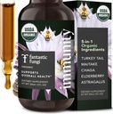Fantastic Sienet Mushroom Extract Drops - Immuniteetti Elixir kanssa Turkey Tail Mushroom Extract, Maitake, Elderberries, Chaga & Astragalus - 5-in-1 Organic Immunual Support Supplement, 30 Servings, 1 fl oz