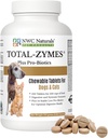 NWC Naturals Total-Zymes Plus Kasvissyöjä Ruoansulatuskanavan Entsyymit koirille ja kissoille, tukee terve Ruoansulatuskanavan ja immuunijärjestelmän, Advanced Probiootit & Prebiootit- 100 purutabletit