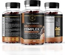 Sieni Gummies ... 10 Sienen lisäravinteet ... 2500mg... Turkey Tail, Chaga, Reishi, Cordyceps & Lions Mane Organic Mushroom Otteita, Nootropic Brain Booster (180 laatikko 3)