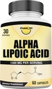 Alpha Lipoic Acid kapselit 1300mg per tarjoilu - 30 tarjoilua per pullo - Antioksidantti tuki kaiken terveyden