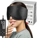 Sticro Lämmitetty silmänaamari erityisen suuri koko kuiville silmille ja Sinus Paine Relief, Ultra pehmeä kasvot Lämmitys Pad jännityksen päänsärkyä lievittävä, Jaw TMJ kipu helpotus - 3 lämpö & 5 ajoitus asetukset (musta)
