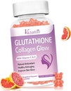 Glutatione Collagen Glow Gummies, Collagen Gummies with C-vitamiini, E, Glutatione Supplement for Women, ihonhoito, anti-aging, Greippi maku 60