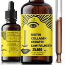 Liquid Biotin Collagen Keratin 4fl oz Liquid lisäravinteet naisille - Kattava Formula hiusten iho kynnet täydentää 10000 mcg Collagen 5000 mcg Biotin 5000 mcg Keratin 5000 mcg Saw Palmetto