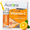Aurora Nutrascience Micro-Pack Liposomal C-vitamiini, immuunituki, 1000 mg per serving, gluteeniton, ei-GMO, 30 Single Serve Packets, 21,7 oz