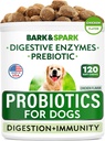 BARK&SPARK Dog Probiootti purut - Kaasu, ripuli, allergiat - Entsyymit + prebiootit - Purukuitu - Digestio, immuniteetti - USA Made - 90 Ct - Kana
