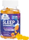 Melatoniini uni Gummies sokeriton - 6 mg melatoniini uni Gamies aikuisille, extra vahvuus nukkuminen Gummy lisäravinteet, satunnainen nukkuminen tuki täydentää, 6 mg Gomitas para Dormir - 60