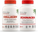 Full Life Hydrolyzed Collagen and Echinacea Capsules - Ruokavalion lisäravinteet - Naudan kollageeni pillerit naisille ja miehille - Echinacea Purpurea Extract, Gluteeniton - 90 kasviskapselia