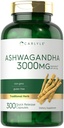 Carlyle Ashwagandha täydennysosa naisille ja miehille ... 3000 mg 300 kapselia...
