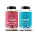 Luonnollinen prenataali Bundle Glow Prenatal Multivitamiini Äiti Probiootit äidille & Baby