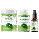 PURA VIDA MORINGA Powder 8 oz kapselit (120 Count) ja Organic Moringa Oil (2 fl oz)