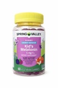 Spring Valley Kasvisruokaa Melatoniini Gummies lapsille, uni tuki, 60 Ct + vitamiini opas