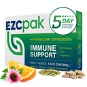 EZC Pak 5-Day Tapered Immuuni Tuki Booster - vitamiini Immuuni tuki täydentää, Echinacea, Sinkki C-vitamiinia, Vitamiinit immuunijärjestelmän tukea, Immuuni Boosters aikuisille - Immuuni tuki vitamiinit