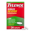 Tylenol Sinus Vaikea-asteinen kylmän ja flunssan hoitoon tarkoitettu lääke Kapselit, ei-huokoinen kivunlievitys, kuumeen reduktori Odottava ja dekongestantti, asetaminofeeni, guaifenesiiini ja fenyyliefriini HCl, 24 t