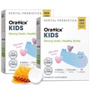 OraTicx Kids Dental Probiootit anti-Cavity + Terveet hampaat ja Gums, 8 miljardia PMY Probiootit suun terveyden, jogurtti maku 2-pakkaus
