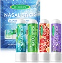 4PCS Nasal Stick, Nenän inhalaattori Stick, Inhalaattori Nasal Stick Sinus Relief & Vertigo Relief, Aromaterapia Inhalaattori Valmistettu Essential Oils+Menthol (Mint, Wintermint, Trooppinen, Laventeli)