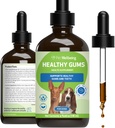 Lemmikki hyvinvointi Terveet Gums koirille - Gums & Dental Health, Oral Care, Terve hengitys, Coenzyme Q10, Sinkkioksidi, Calendula, vaahtokarkki juuri - Eläinlääkärin formuloitu kokonaisvaltainen 4 oz (118 ml)