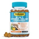 6-in-1 Stressi Relief Gummies 60ct - Aids Rentoutuminen Ashwagandha, GABA, L-theanine, Lemon Balm, Kamomilla, Black Cumin Seed Nigella Sativa. Parannettu syvä uni, yhteinen tuki - 60 gummies