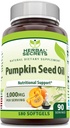 Herbal Secrets Kurpitsa siemenöljy 1000 Mg Supplement ... 180 Softgels...