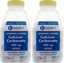 Calcium 500 mg General for Tums Assorted Fruit Flavored Chewable Tablets Säännöllinen vahvuus Antasidit happo ruoansulatushäiriöt, närästys, hapan vatsa 150 purutablettia 2 purutablettia pullo