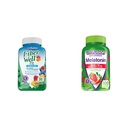 Vitafusion Fiber Well Fit Gummies 90 Count ja Max Strength Melatoniini Gummies 100 Count